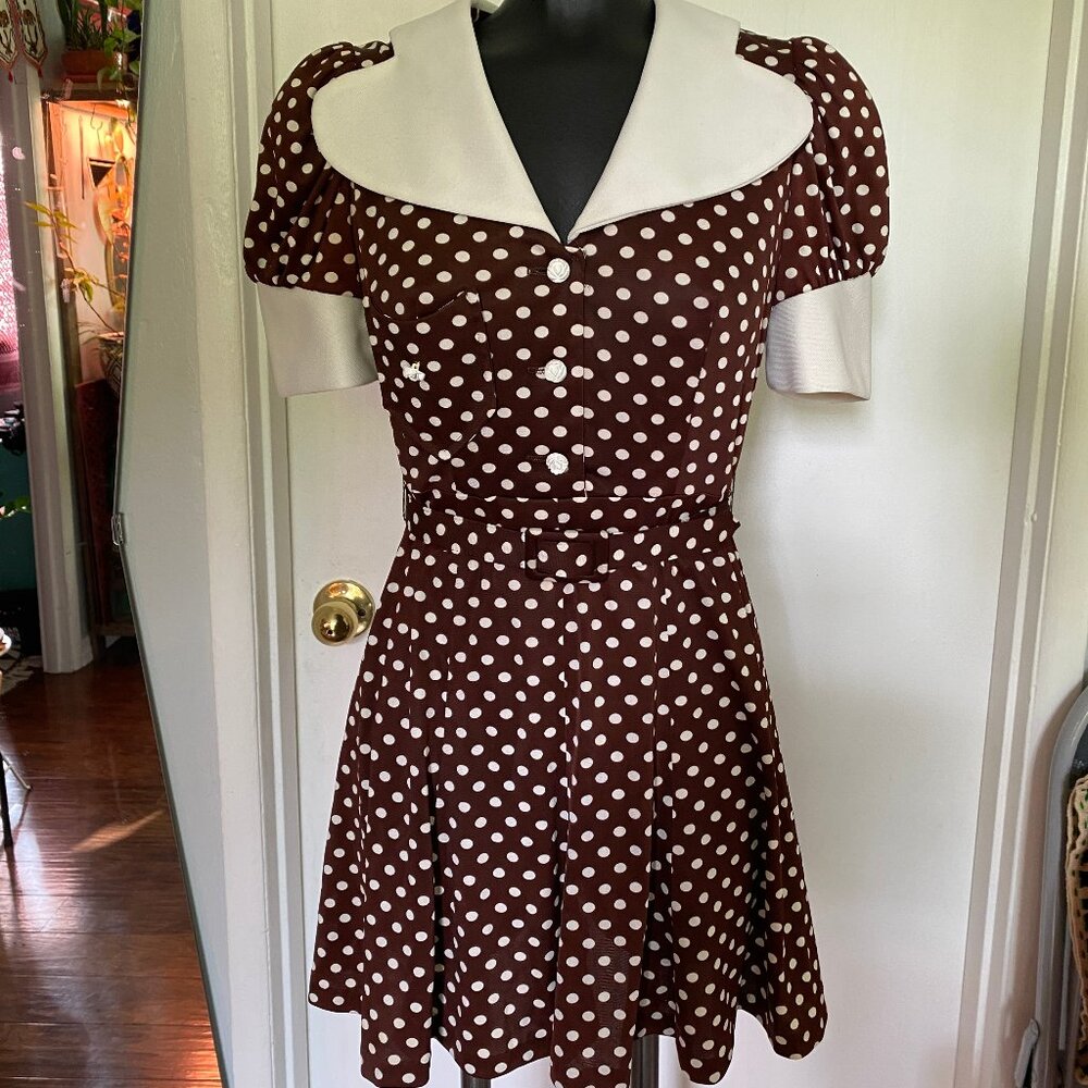 Super Cute Vintage Polka Dot Mini Dress